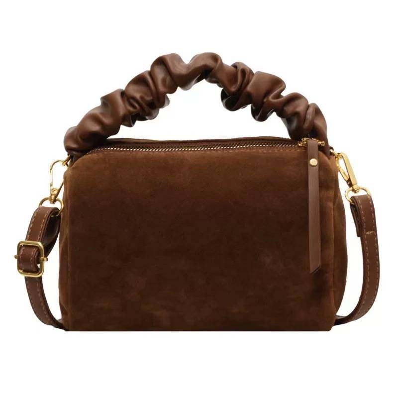 专柜品牌美拉德鹿皮绒小方包2024秋季时尚百搭枕头包大容量通勤单,淘宝优惠券,粉丝福利购,淘宝优惠卷