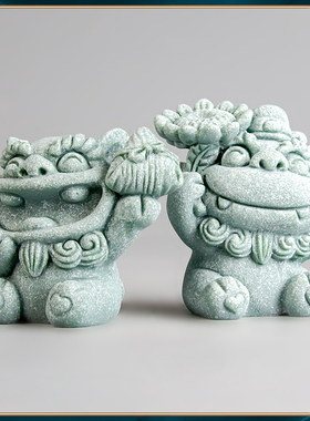 器物志青砂石摆件国潮桌面茶宠