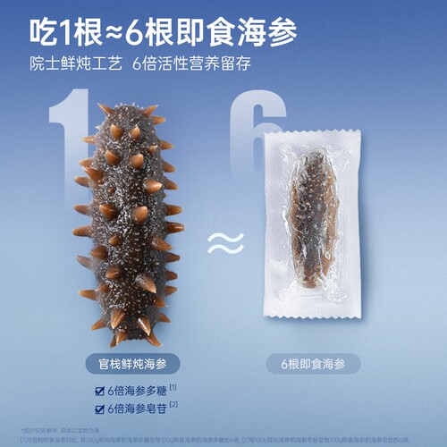 官栈鲜炖海参中检院溯源正宗大连辽刺参即食补品营养长辈送礼120g - 图2