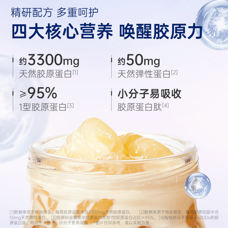 官栈养肤金蝶花胶即食花胶胶原蛋白鱼胶鱼肚滋补60g*24瓶月套餐,淘宝优惠券,粉丝福利购,淘宝优惠卷