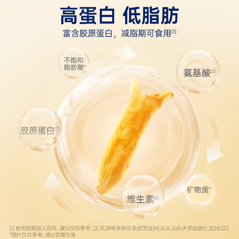 官栈5S黄花筒鱼胶花胶干货正品孕妇月子滋补送礼100g-图1