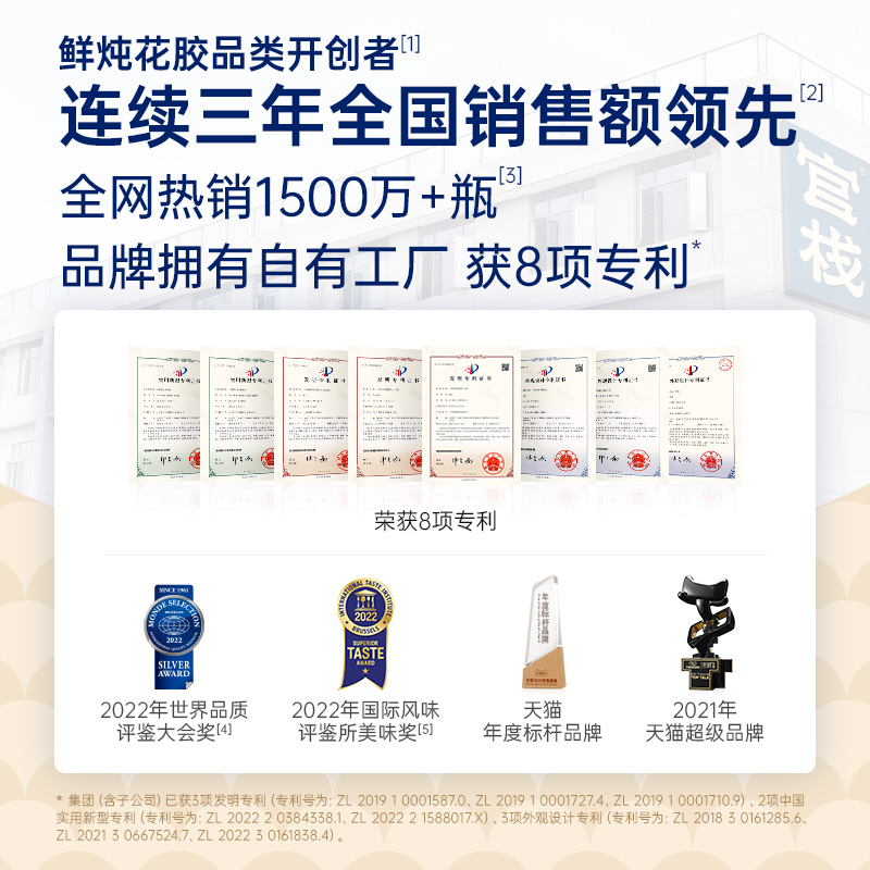 官栈纯奶即食花胶鱼胶孕妇女性滋补