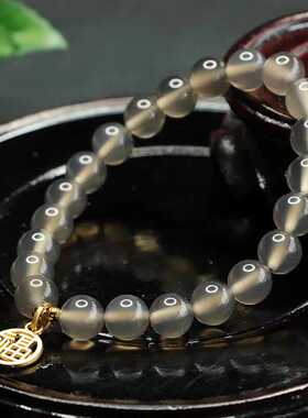 礼物马料手链珠子纯天然玛瑙玉髓