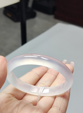 天然高冰透白月光香槟金玛瑙手镯