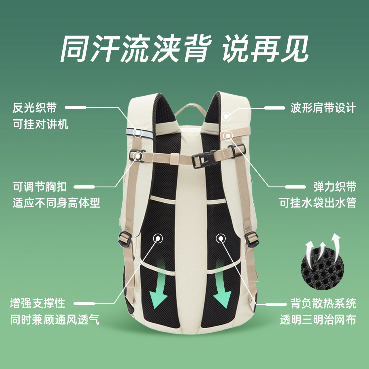  探路者双肩背包