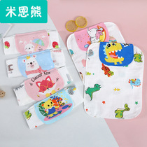 Sweat Scarves Baby Pure Cotton Nursery School Children 4 Floors Gauze Pad Back Towels Big printed breathable baby Sweat Scarves