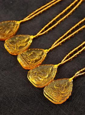 2026文殊菩萨吊坠绿度母蓝药师佛观音挂饰男女琉璃黄财神金刚平安