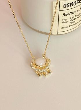 2026玉髓祥云平安锁项链女ins不掉色如意锁骨链送妈妈女友情人节