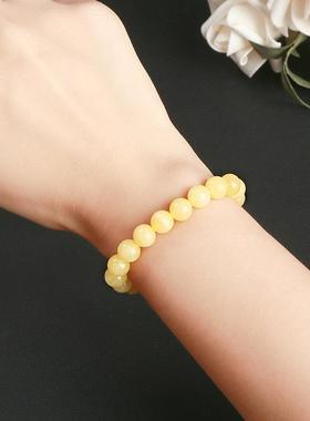 2026晶东珠宝 5A天然米黄玉手链时尚轻奢风小众女生闺蜜礼物手串