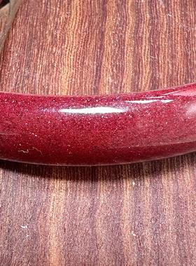 2026湘西原矿高含量朱砂紫金砂美人手镯叮当镯内刻心经本命年