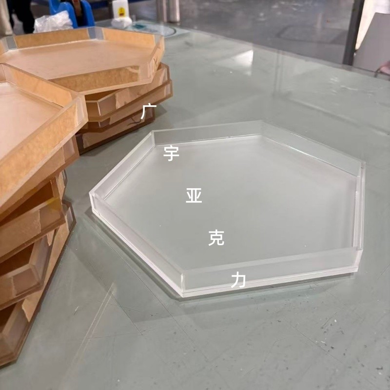 新中式六边形亚克力茶盘甜点盘托盘下午茶茶盘茶馆茶饮甜品台茶托,淘宝优惠券,粉丝福利购,淘宝优惠卷