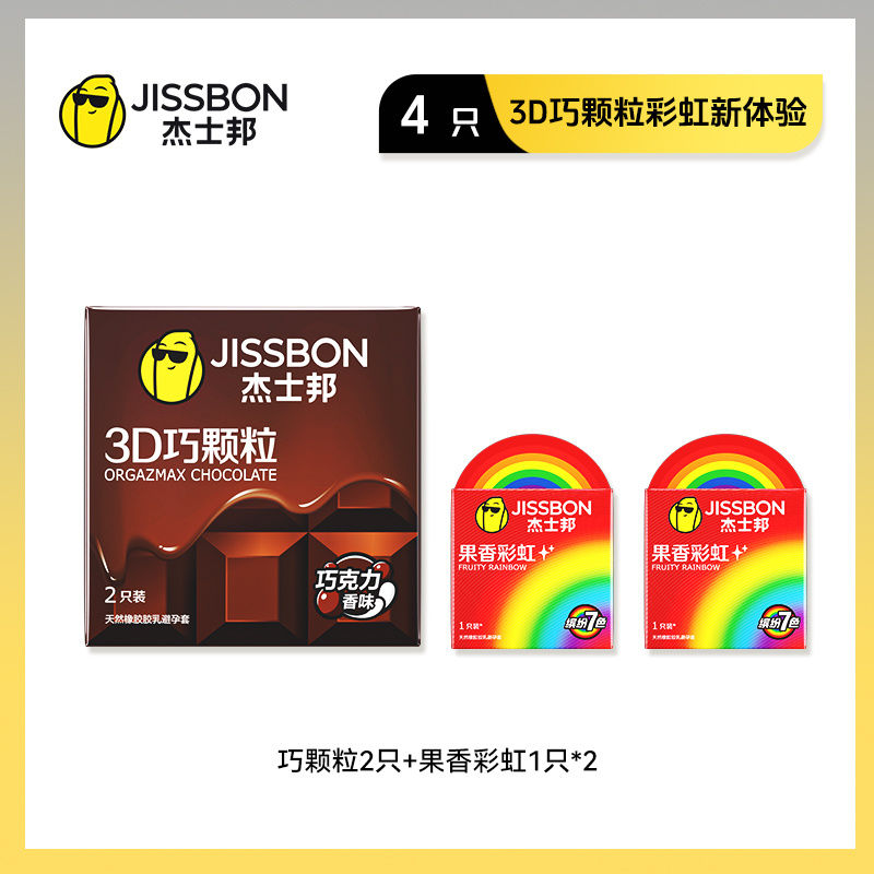 Jissbon 3D Chocolate Textured Condoms detail 4