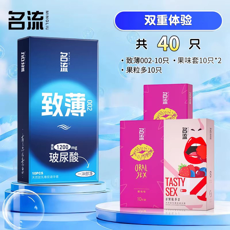 名流超薄玻尿酸避孕套家庭装 detail 5