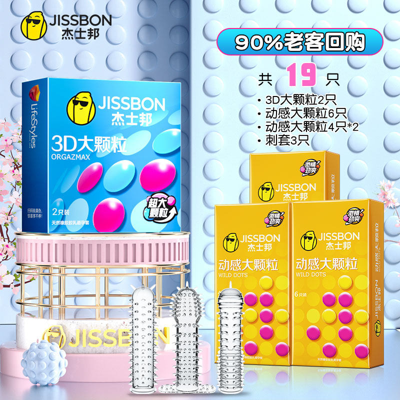 Jissbon 3D Textured Condoms - Various Packs detail 5
