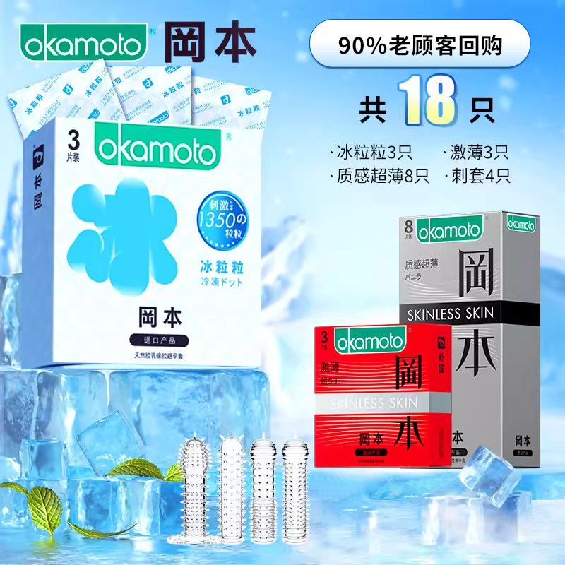 Okamoto Ice Dots Textured Condoms detail 8