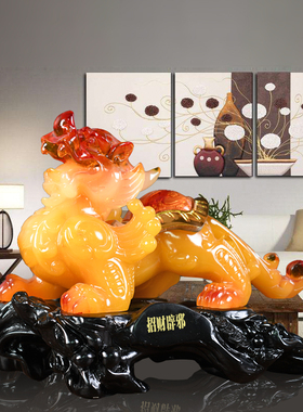 招财树脂吉祥物中式客厅貔貅摆件