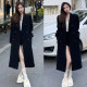 High-end mid-length, above-the-knee thickened woolen jacket