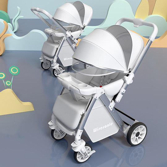 The 2024 new baby stroller can be pushed in both directions when sitting or lying down