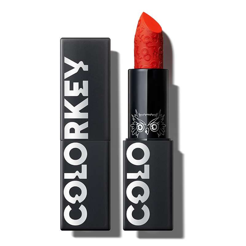 colorkey旗舰店colorkey珂拉琪黑磁条口红雾面哑光唇膏保湿滋润豆沙色女学生款3