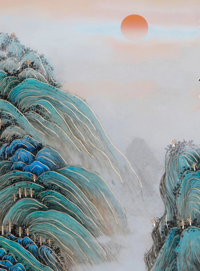 君自在玄关新中式手工铜雕装饰画