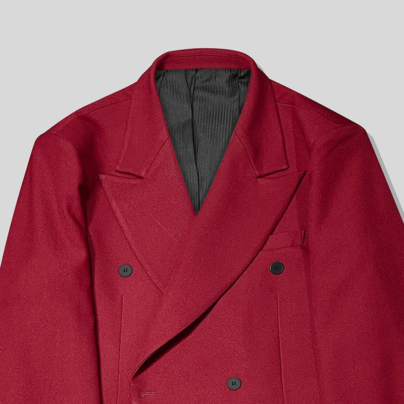 小众设计感免烫红色西服高级感亢奋上衣oversize西装外套男ins潮 - 图0