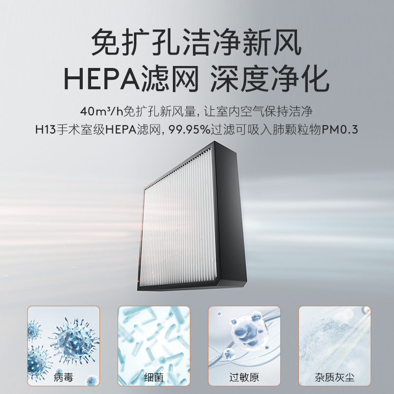 【政府补贴】COLMO睿极空调1.5匹家用一级变频母婴新风挂机CA3