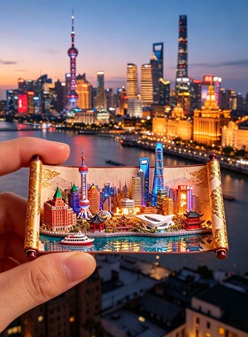 上海地标建筑磁吸冰箱贴