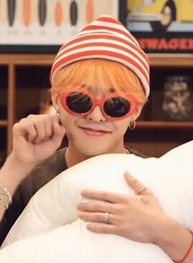 gd权志龙同款复古椭圆形墨镜ins潮防晒高级感男女新款蓝框太阳镜