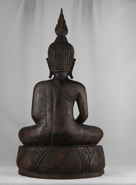 坐佛餐厅摆件柚木泰式