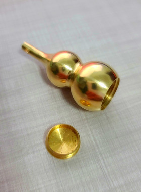 黄铜底部开口纯铜葫芦挂件宝葫芦