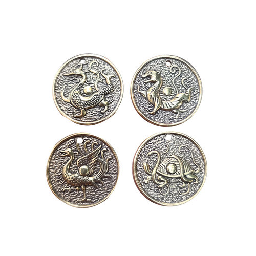 纯铜四神兽挂件1套（4个）青龙白虎朱雀玄武挂饰饰品 - 图3