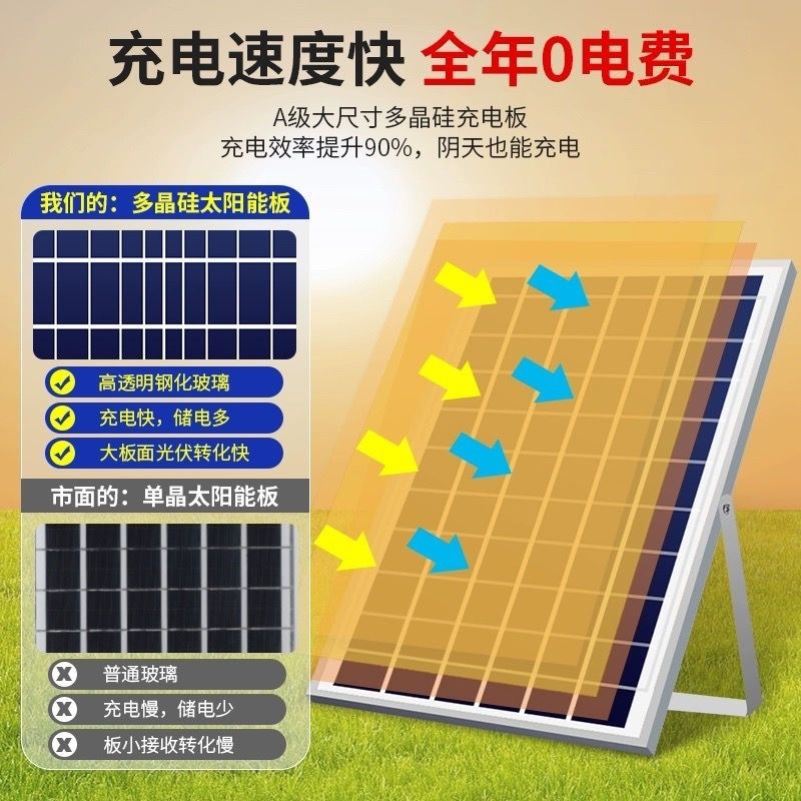 太阳能LED紫光诱虫灯泡鱼塘果园水产专用黑暗水面引虫灯泡 - 图3