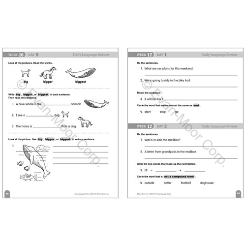Evan-Moor Daily Language Review Grade 1-8 SE 每日练习系列 语言复习 无答案作业本 美国加州教辅 evanmoor - 图3