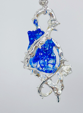 原创设计荆棘之心脏吊坠