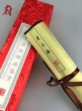 上海外滩丝绸画卷轴画中国风特色礼品送老外礼物出国旅游纪念品