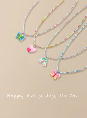 女童百搭蝴蝶项链佩戴方便生日礼