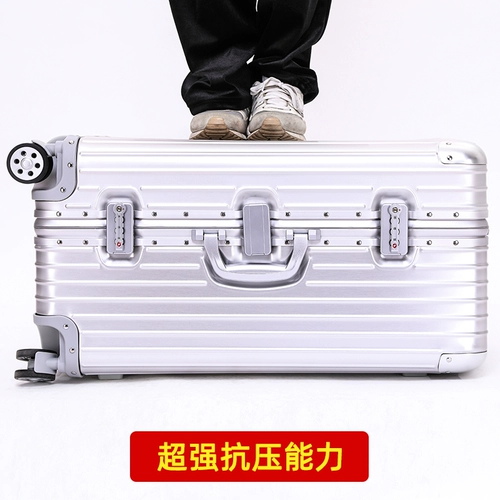 Цельнометаллический металлический универсальный чемодан для путешествий, большая коробка, алюминиево-магниевый сплав, 30 дюймов, увеличенная толщина