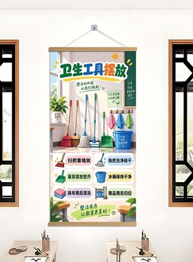 教室卫生角须知小学幼儿园教室卫生墙面文化布置装饰挂画班训