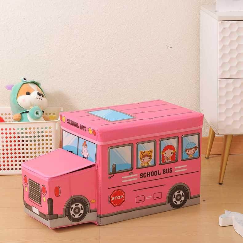 卡通汽车收纳盒折叠收纳凳儿童书本零食整理1170,淘宝优惠券,粉丝福利购,淘宝优惠卷