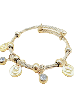 三合生肖手镯种子字新款柜台正品