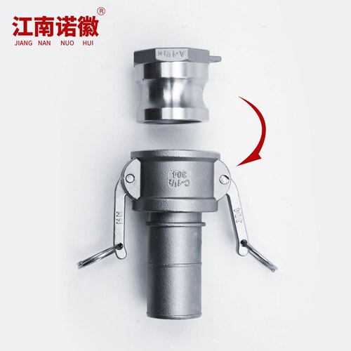 304/316L不锈钢一寸水管快速接头柴油机扳把式卡接水管钢管活接头 - 图1