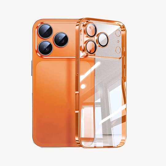 Suitable for iPhone17 mobile phone transparent electroplating PC anti-fall