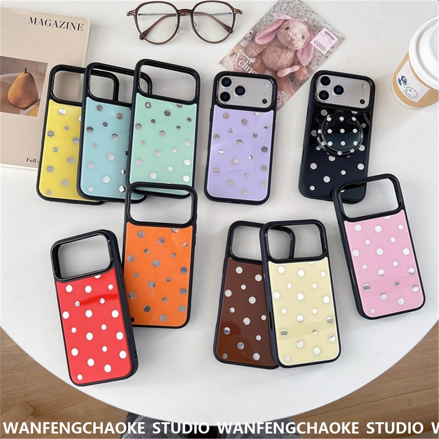 秋冬波点适用iPhone17pro苹果16promax手机包磁吸15p时尚女高级感 - 图2