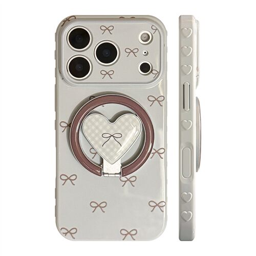 蓝蝴蝶结适用苹果17手机包iphone17Promax磁吸支架16复古小众14软 - 图3