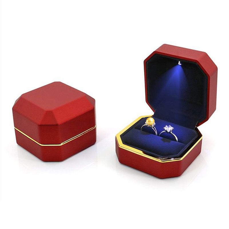 结婚对戒盒戒指盒婚礼求婚钻戒盒高档绒布首饰盒耳钉盒胸针收纳盒 - 图2