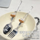 BSD light luxury high-end stainless steel steak dish cutter and fork