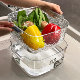 BSD double-layer vegetable wash basin kitchen household fruit tray