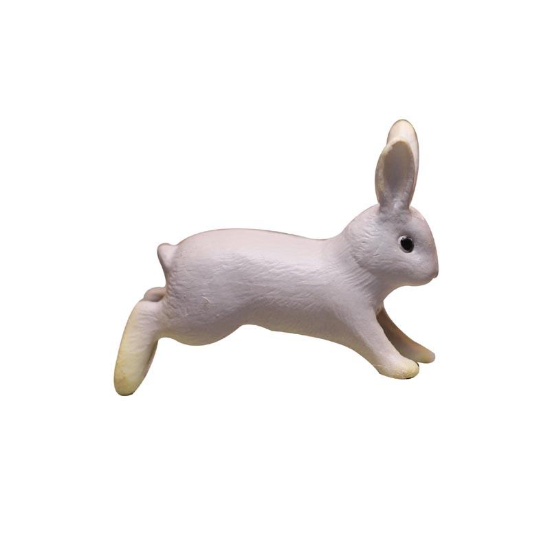 全新散货仿真动物灰兔小兔子微缩场景配件塑料公仔模型摆件-图3