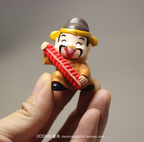 外贸散货 小号 福禄寿喜财神 新年转运福气公仔 塑料人偶模型摆件 - 图1
