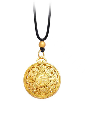 八宝罗盘项链男女款编绳毛衣链